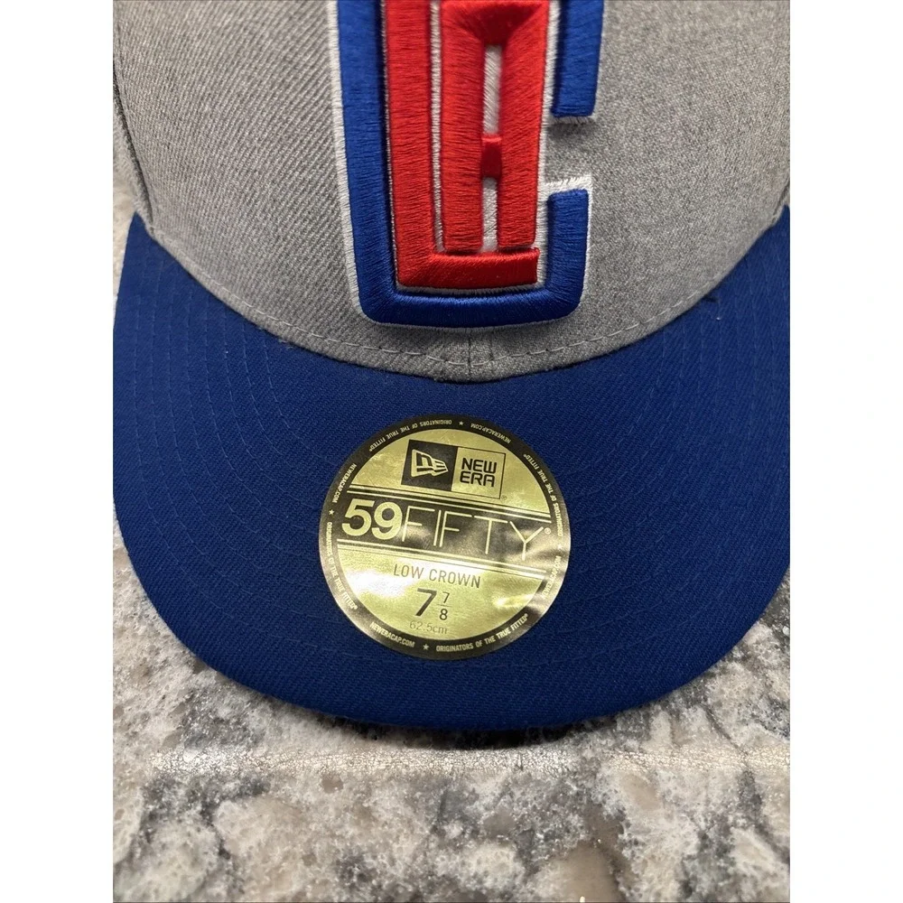 LA Clippers Hat Gray 59FIFTY NBA Hat Cap Retro Low Crown Size 7 7/8ths Sports